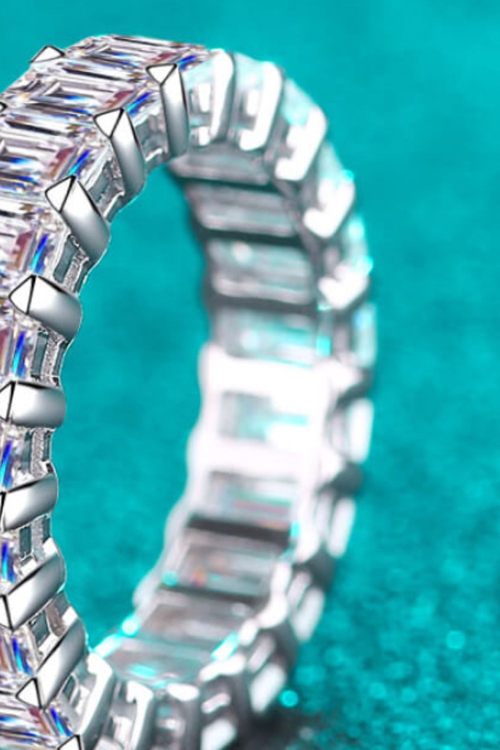 10.5 Carat Sparkala™ Rhodium Over Pure Sterling Silver Eternity Ring by Sparkala