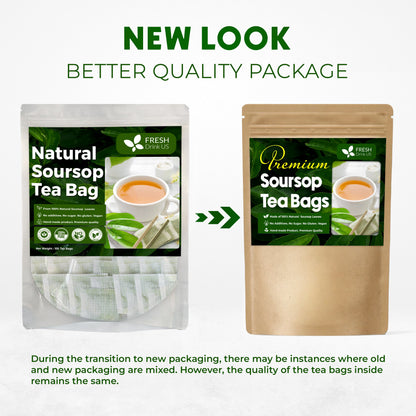 Premium Soursop Leaves Tea bags, Dried Soursop Leaves, Soursop Leaf Powder, Guanabana Leaves Tea, Hoja Guanabana Tea by FreshDrinkUS - Natural and Premium Herbal Tea