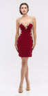 CLEARANCE - Eureka 6016 Lace Applique Sweetheart Short Cocktail Dress (Size XS) by DiscountDressShop