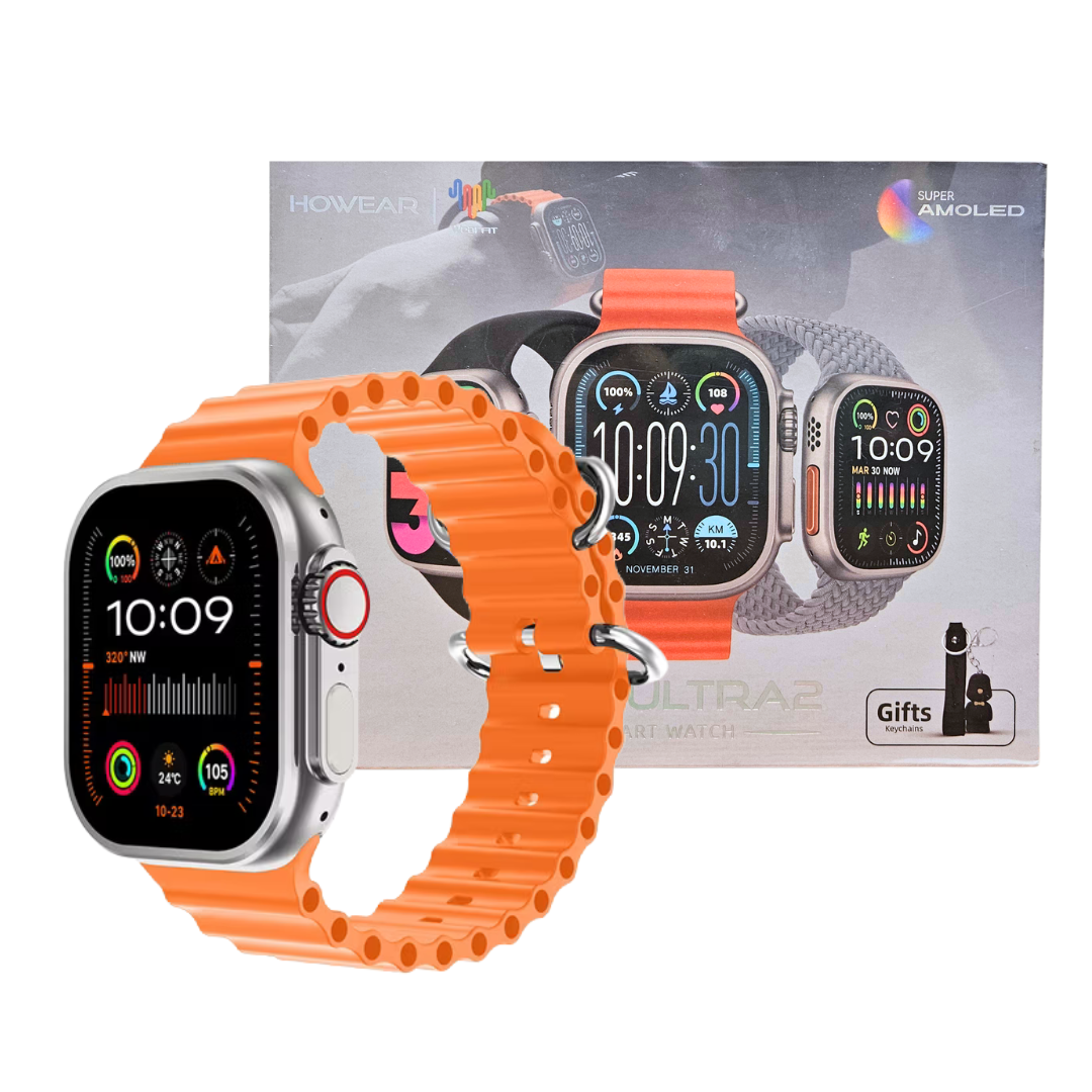HOWEAR HW9 Ultra 2 Smart Watch AMOLED (Orange Band) by Farmacias Savia