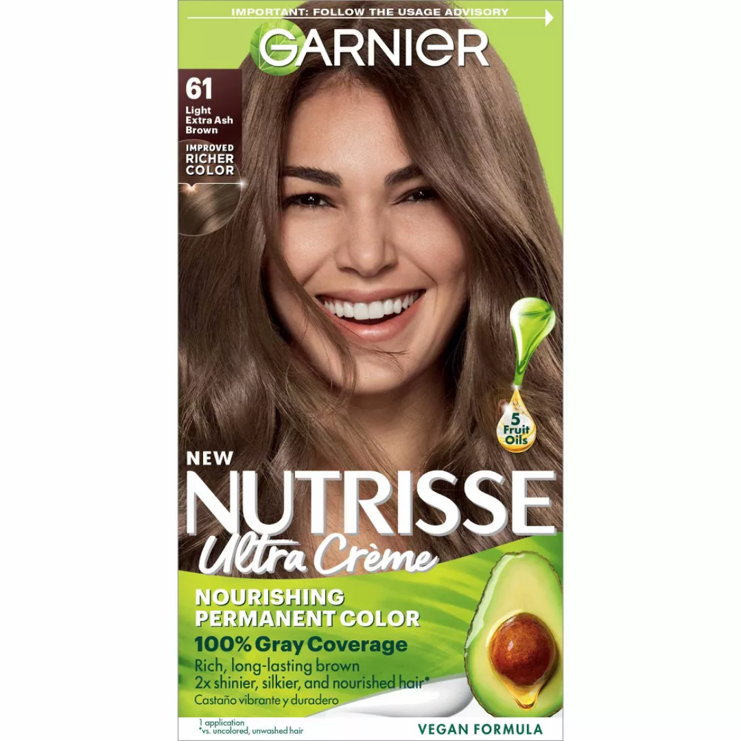 Garnier Nutrisse Ultra Crème 61 Light Extra Ash Brown (Kit) by Farmacias Savia