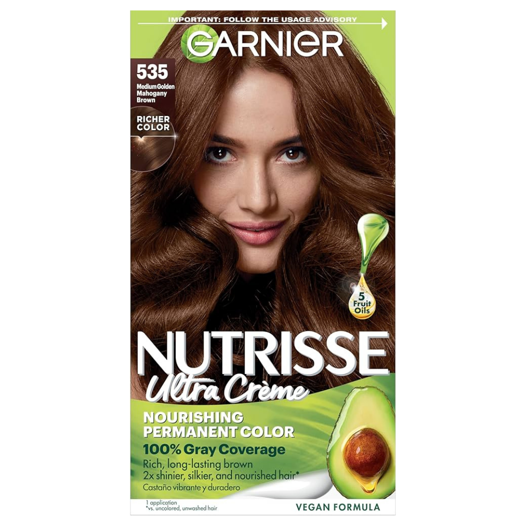 Garnier Nutrisse Ultra Crème 535 Medium Golden Mahogany Brown (Kit) by Farmacias Savia
