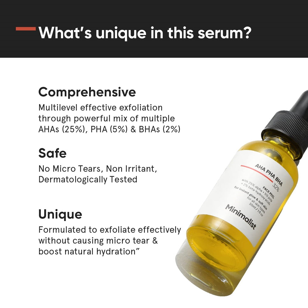 Minimalist 32% AHA PHA BHA Face Peel by Dista