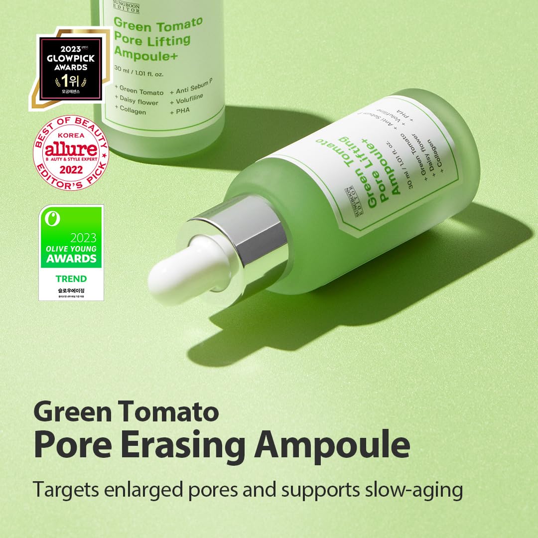 Sungboon Editor Green Tomato Pore Lifting Ampoule+ by AsiaBeautyMall