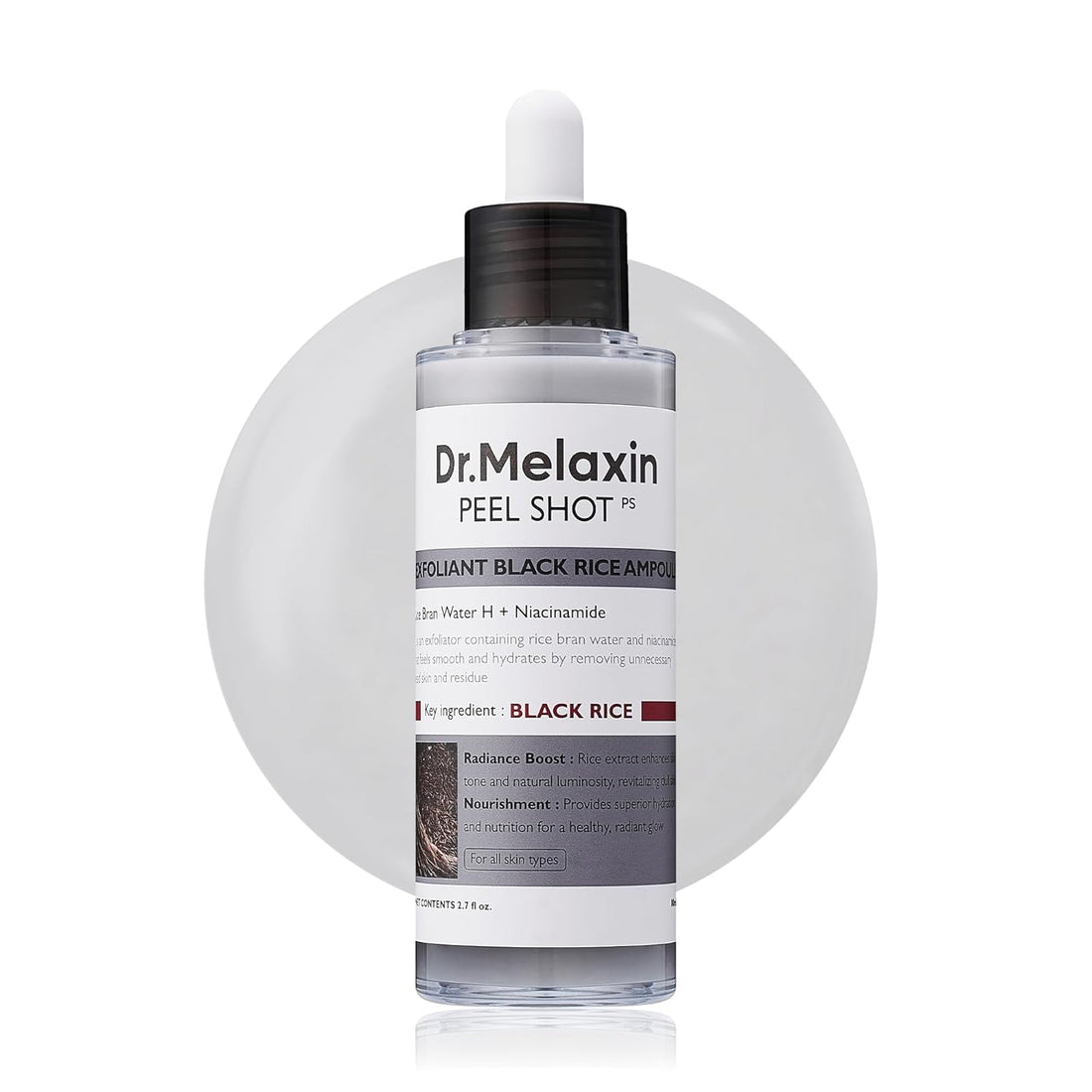 Dr. Melaxin Peel Shot Exfoliant Black Rice Ampoule by AsiaBeautyMall