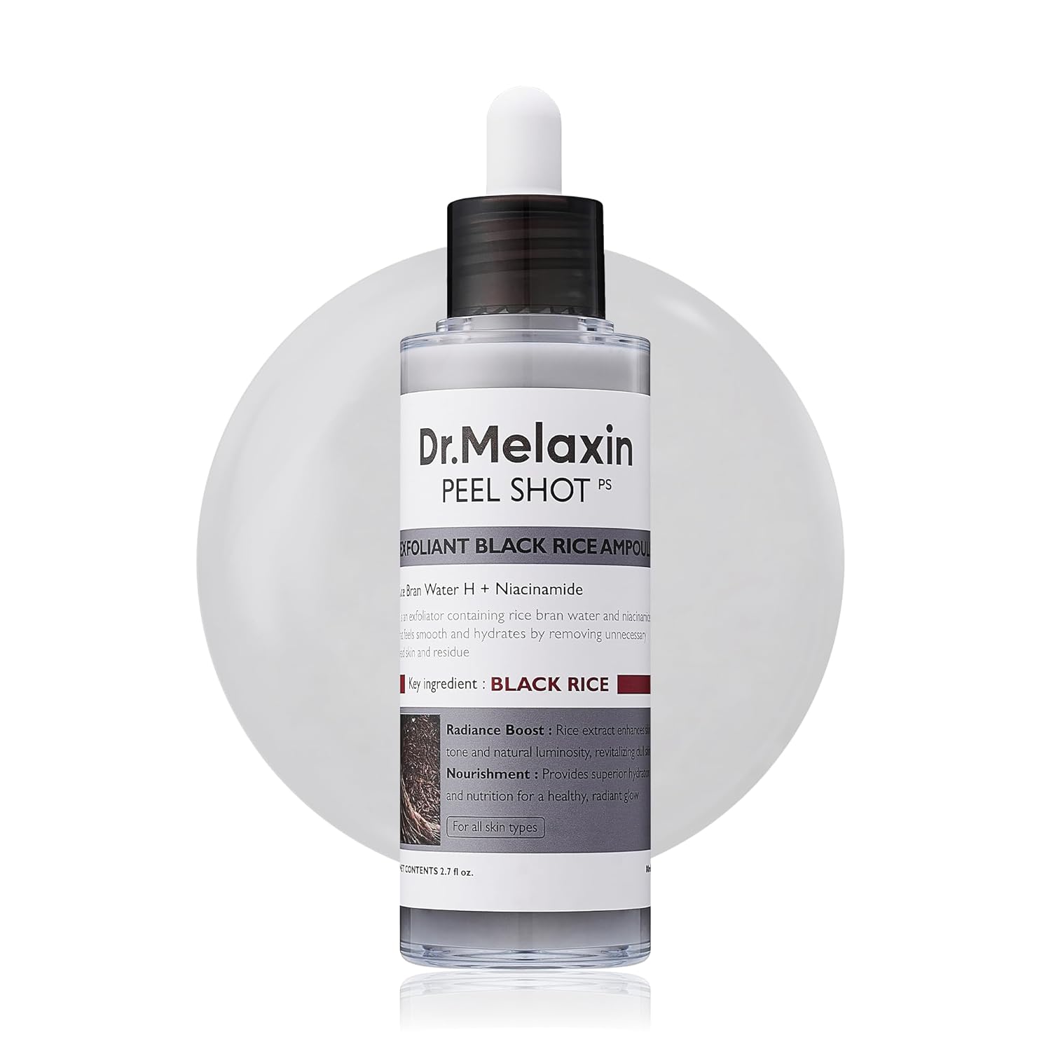 Dr. Melaxin Peel Shot Exfoliant Black Rice Ampoule by AsiaBeautyMall