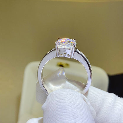 3 Carat Oval-Cut Sparkala™ Pure Sterling Silver Ring by Sparkala