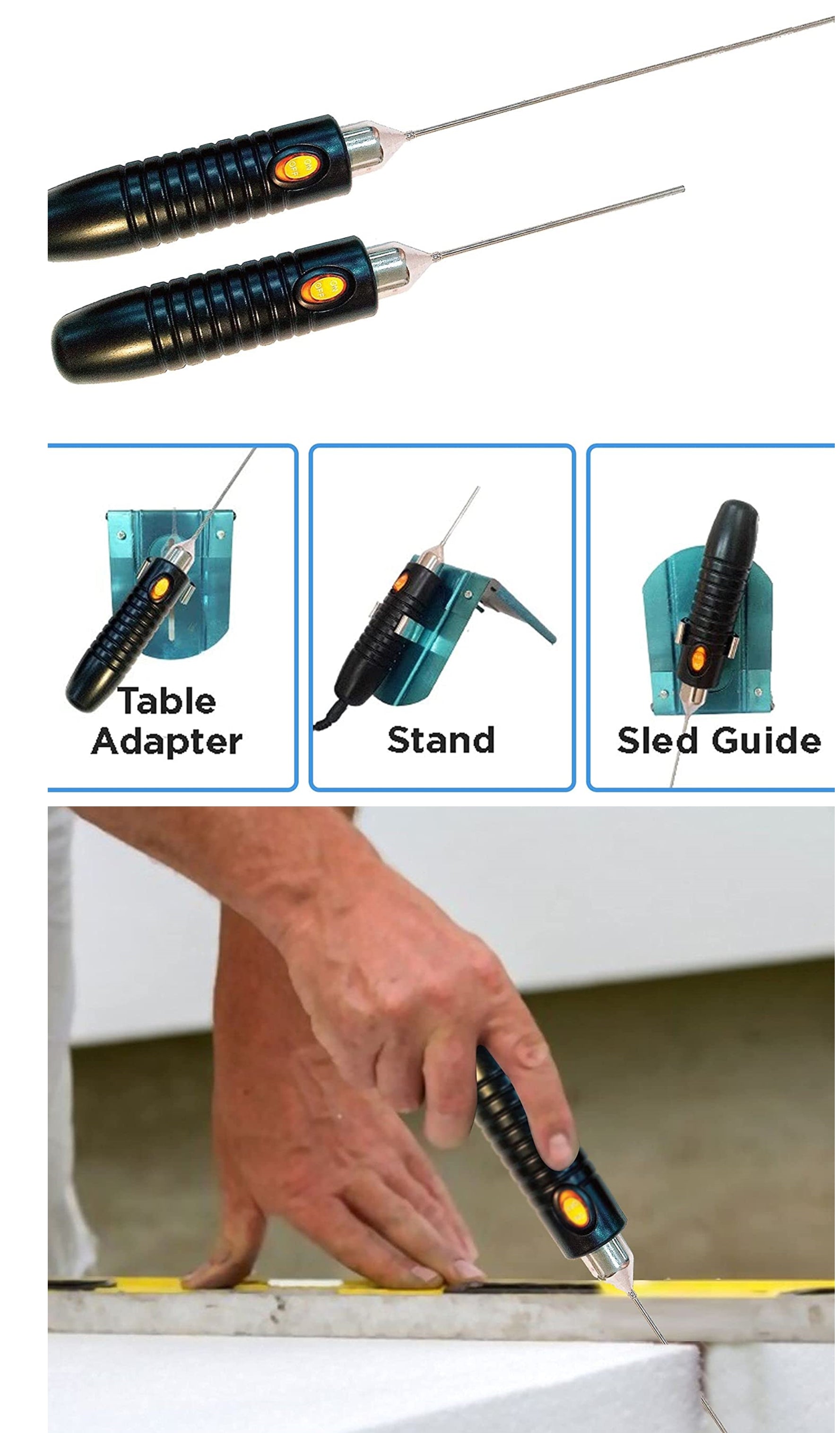 Crafters Hot Knife Set – 6″ &amp; 9″ Rod Style Foam Cutting Tools with Sled Guide &amp; Stand by HOLOCUREN - Official Website