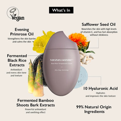 Haruharu Wonder Black Rice 10 Hyaluronic Cream by AsiaBeautyMall