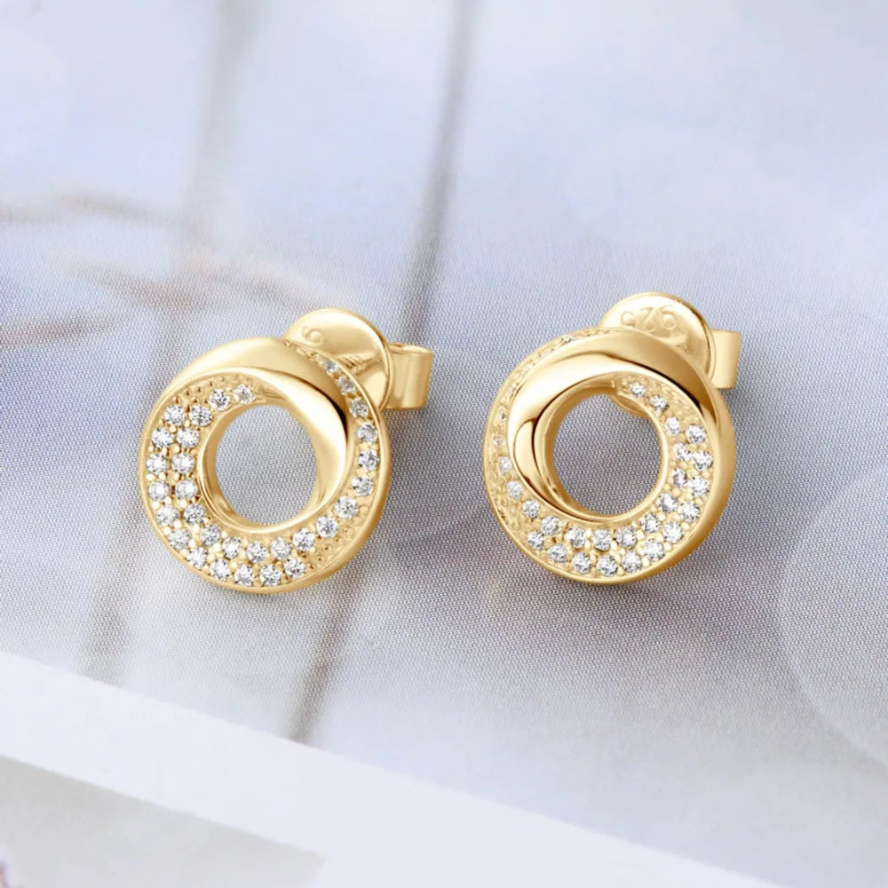 925 Sterling Silver Inlaid Sparkala™ Stud Earrings by Sparkala