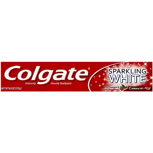 Colgate Sparkling White Toothpaste, Anticavity Fluoride, Cinnamon, Gel by Pasteur Pharmacy
