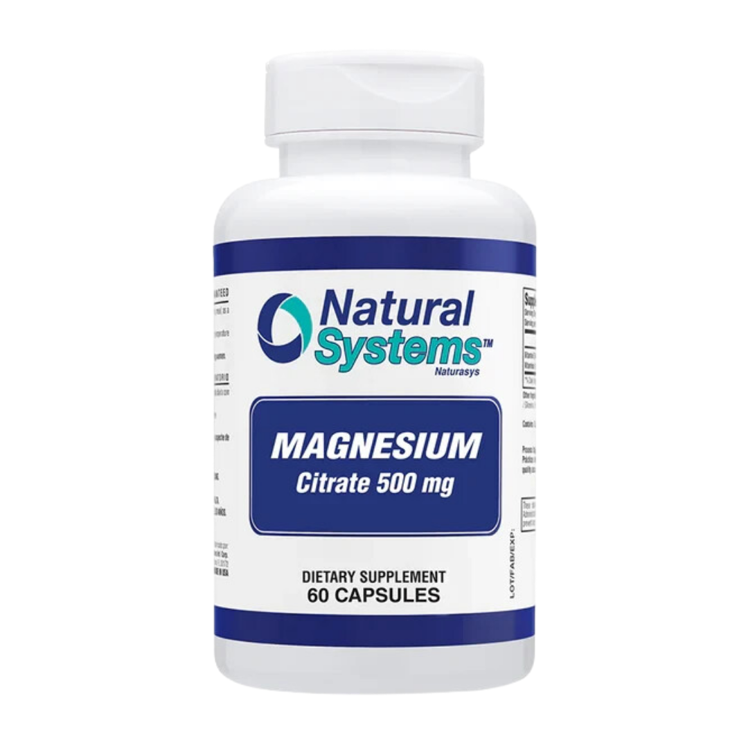 Natural Systems Magnesium Citrate 500mg (60 Capsules) by Farmacias Savia