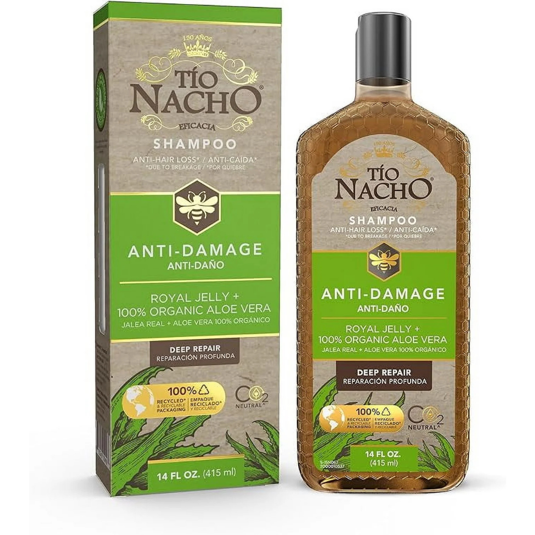 Tio Nacho Anti-Damage Shampoo Royal Jelly + Aloe Vera (14oz) by Farmacias Savia