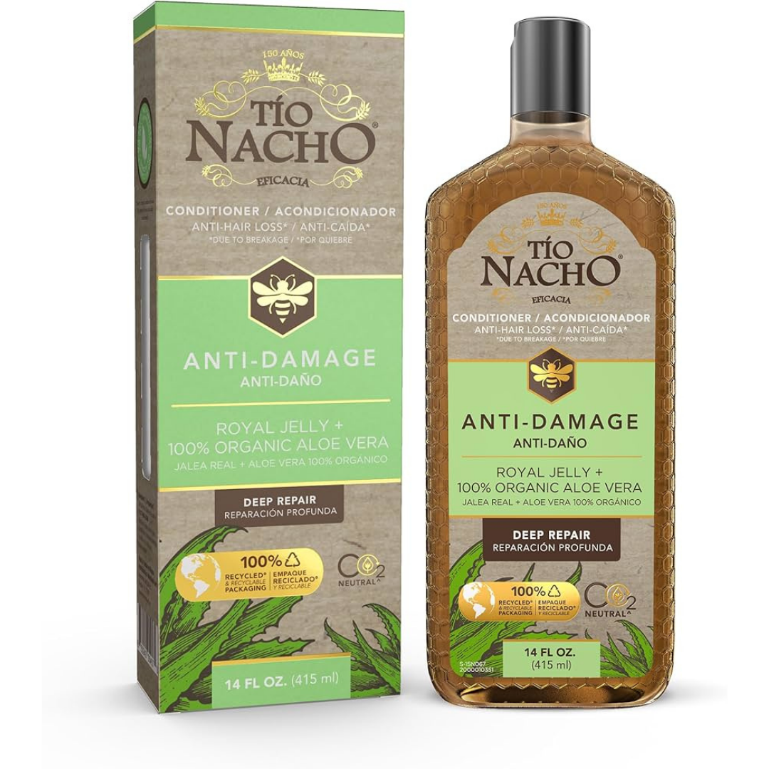 Tio Nacho Anti-Damage Conditioner Royal Jelly + Aloe Vera (14oz) by Farmacias Savia