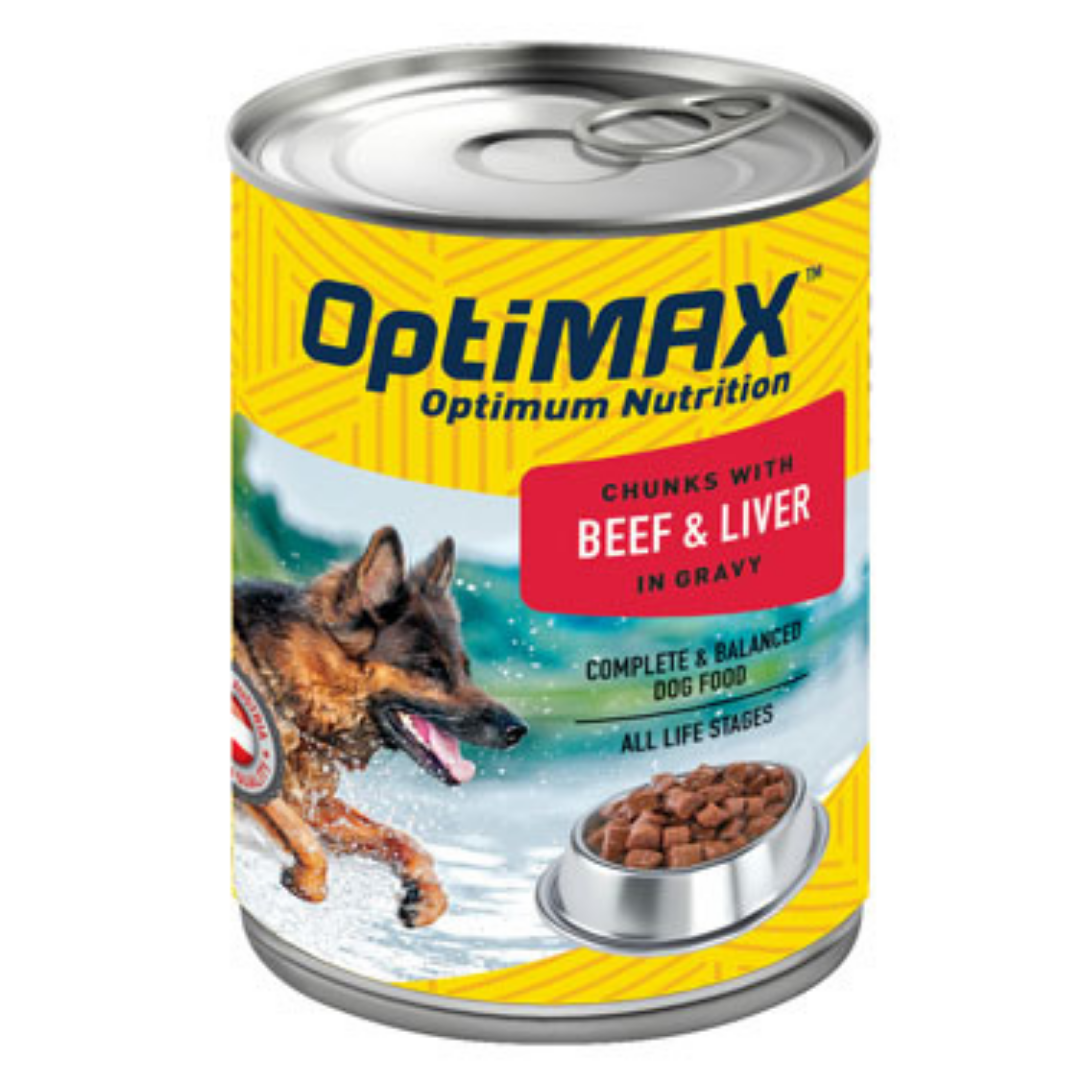 Optimax Beef &amp; Liver Wet Dog Food 14.6oz by Farmacias Savia