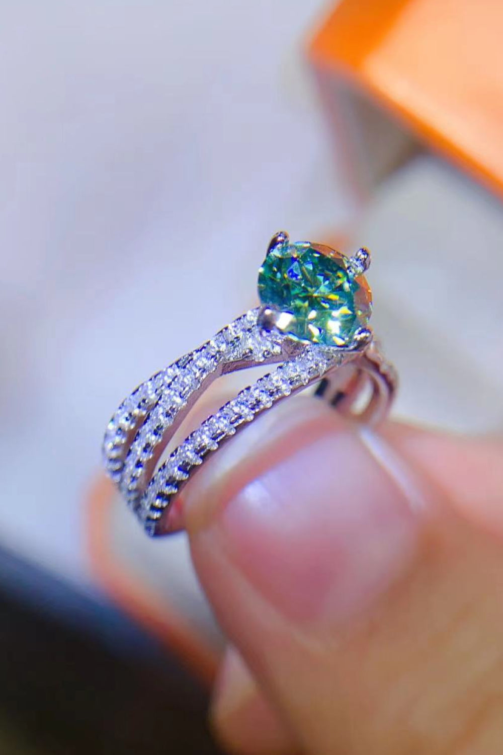 1 Carat Sparkala™ Contrast Platinum Over Pure Sterling Silver Ring by Sparkala