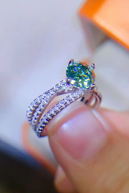 1 Carat Sparkala™ Contrast Platinum Over Pure Sterling Silver Ring by Sparkala