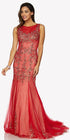 Juliet 656 Sleeveless Appliqued Mermaid Gown Godets and Train by DiscountDressShop