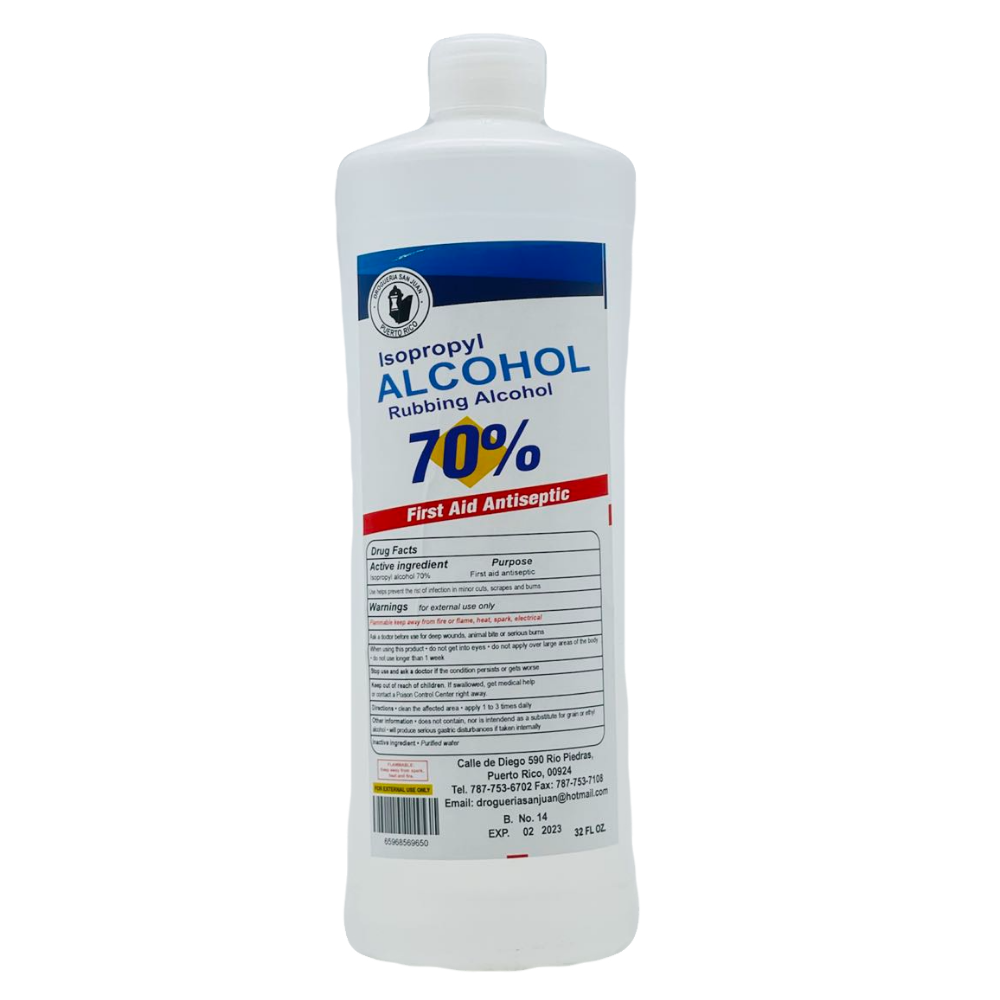 DSJ Alcohol Isopropyl 70% (32oz) by Farmacias Savia