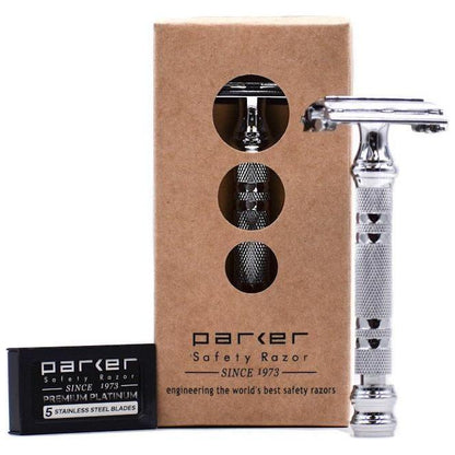 Parker 66r Chrome Heavy Weight Double Edge Safety Razor by Pasteur Pharmacy