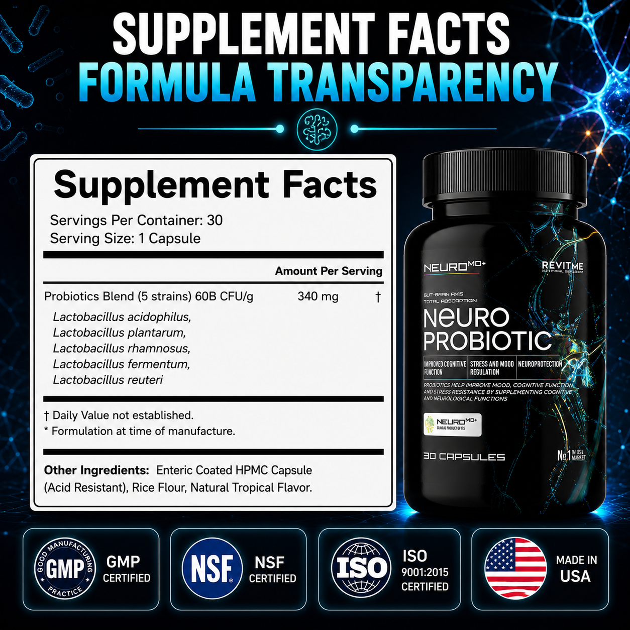 Neuro Probiotic by RevitMe by RevitMe - Supplements Store
