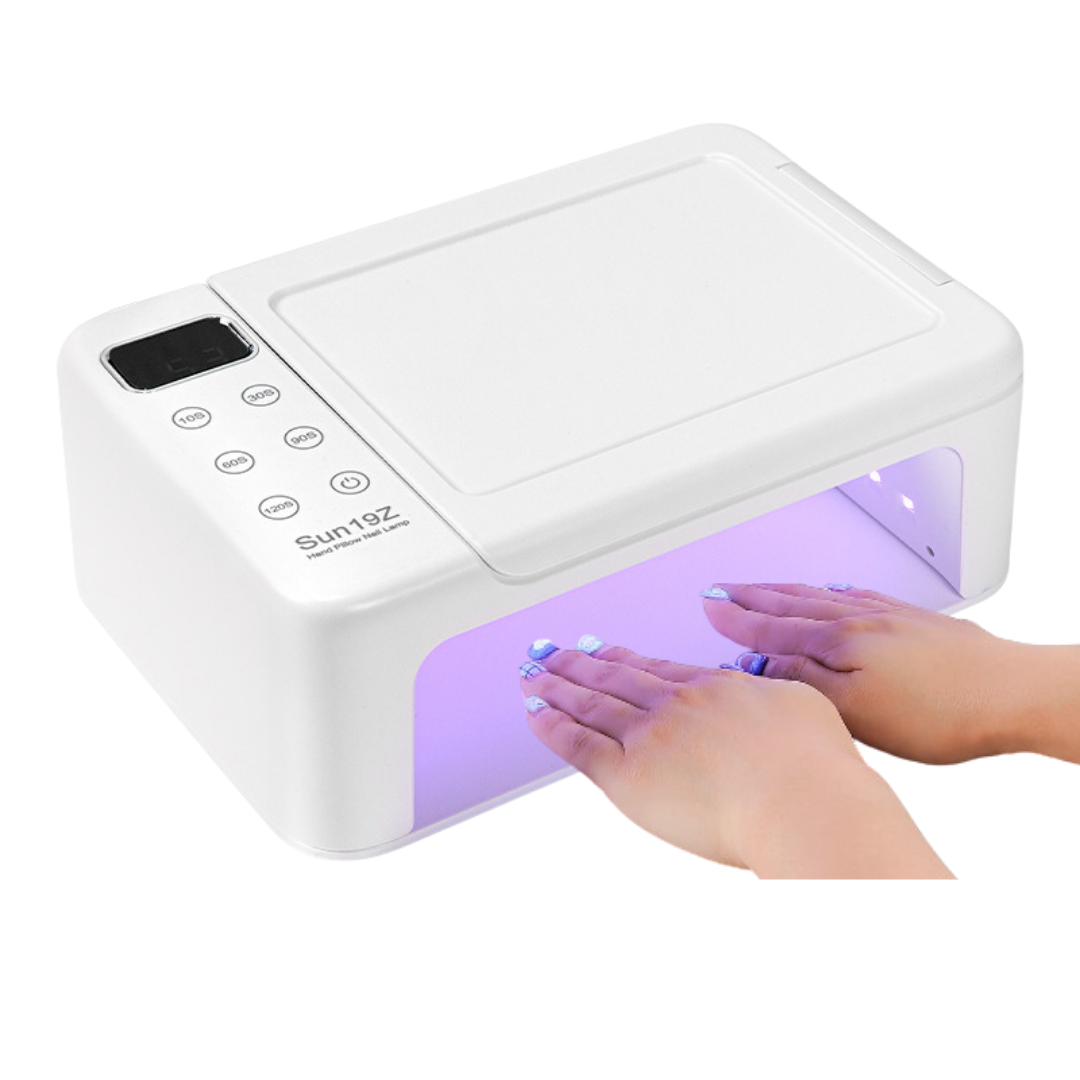 Sun 19Z 2-in-1 UV/LED Nail Lamp &amp; Hand Pillow (White) by Farmacias Savia