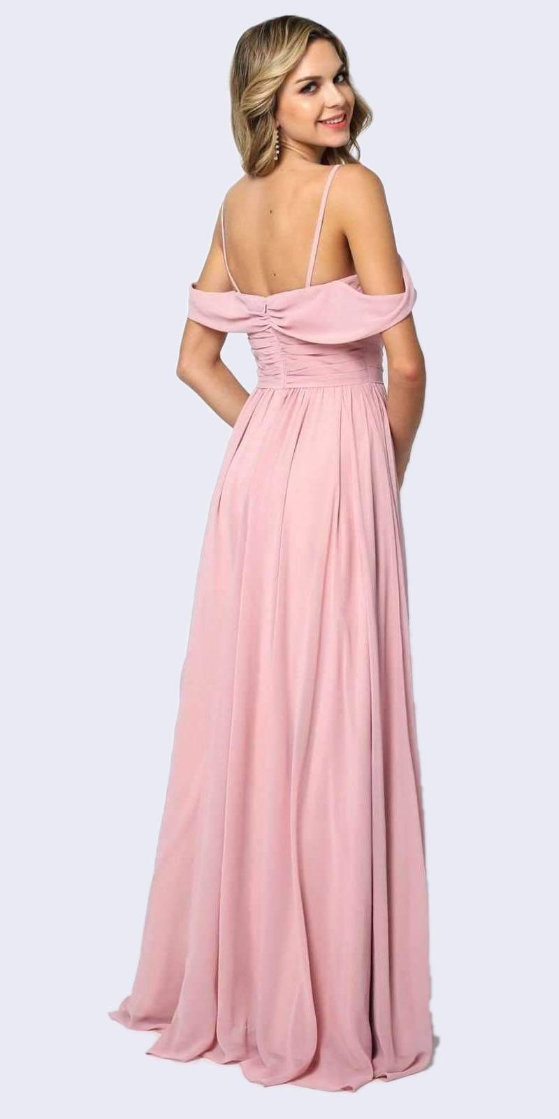 Juliet 676 Cold-Shoulder Formal A-line Dress by DiscountDressShop