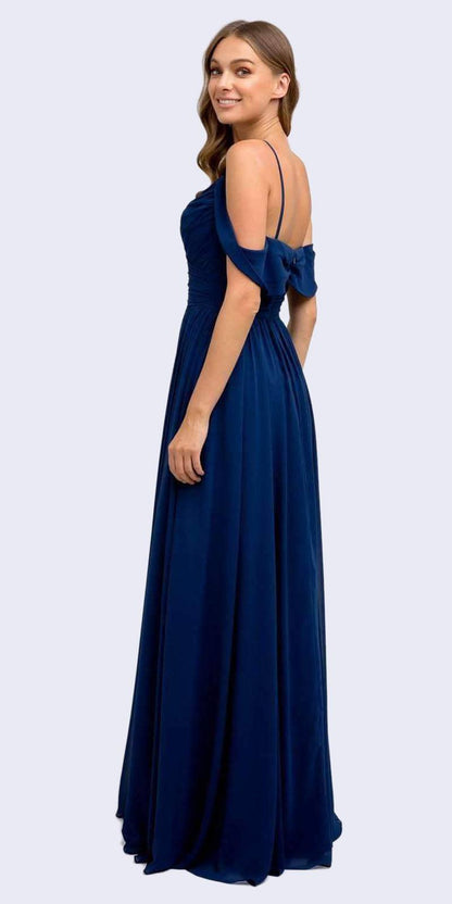 Juliet 676 Cold-Shoulder Formal A-line Dress by DiscountDressShop