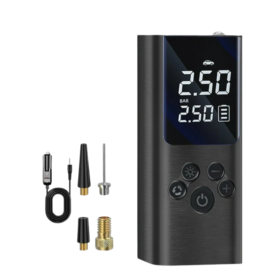 Portable Rechargeable Digital Tire Inflator Air Pump with LED Display by Farmacias Savia