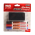 Molake X-882 Whiteboard Marker and Eraser Set (4 Pieces) by Farmacias Savia