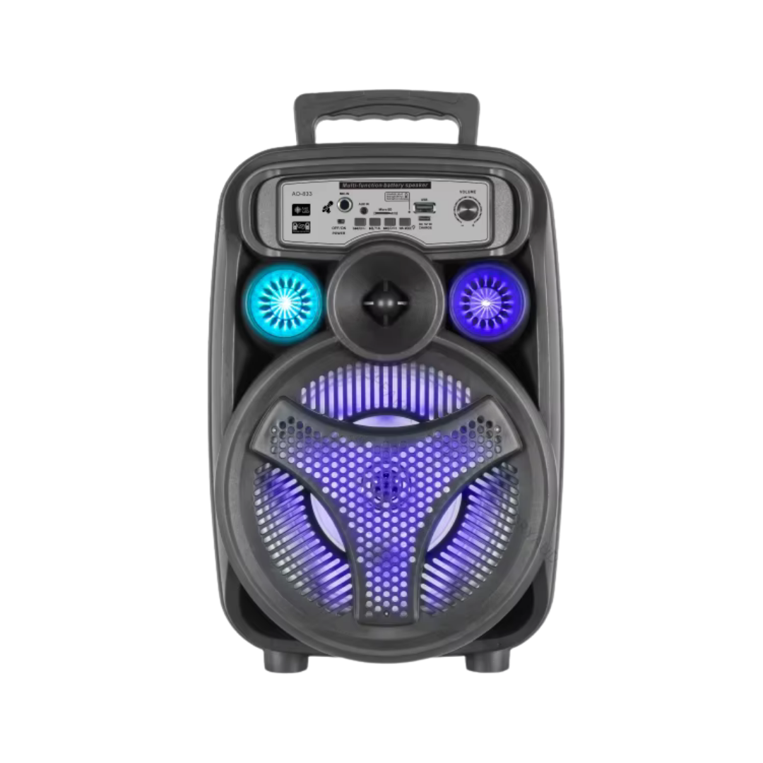 AO-812 8-Inch Portable Bluetooth Speaker with LED Lights by Farmacias Savia