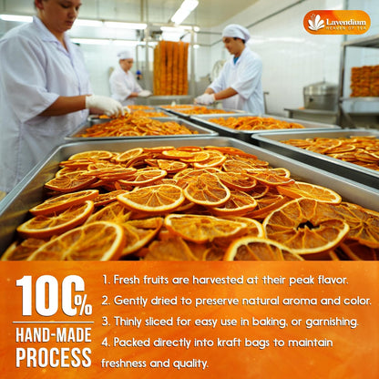 Premium Dried Orange Slices 6oz – Natural Dehydrated Citrus Wheels for Tea, Cocktails, Baking, Holiday Decorations, Potpourri, and Crafts. by FreshDrinkUS - Natural and Premium Herbal Tea