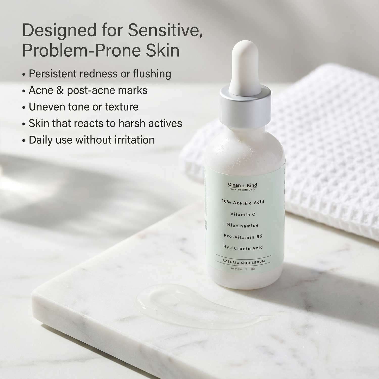 Azelaic Face Serum by Clean + Kind