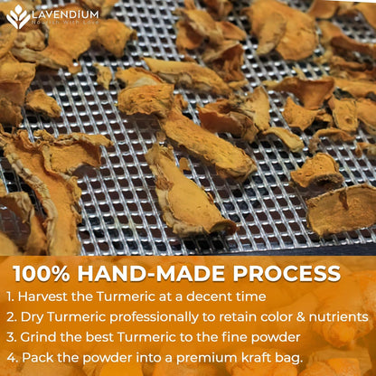 Turmeric Powder, 100% Natural &amp; Pure, Ground, Seasoning Root Powder, No Additives, No Gluten, Vegan by FreshDrinkUS - Natural and Premium Herbal Tea
