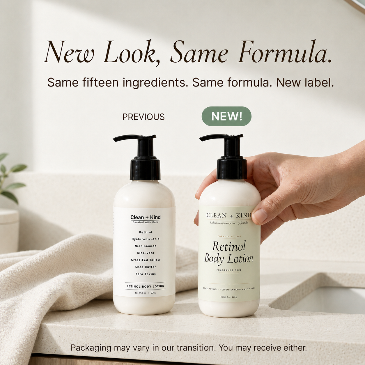 Retinol Lotion by Clean + Kind