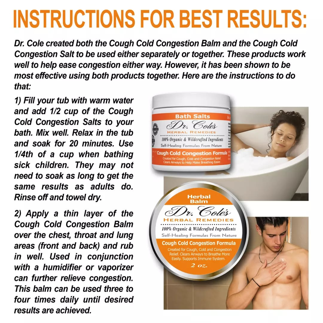 26 - Dr. Cole’s Organic Cough Cold Congestion Relief Balm by COLEHERBALS LLC