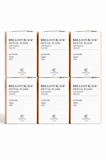 Brilliant Black® Floss – Whitens Between Teeth Naturally by Terra &amp; Co.