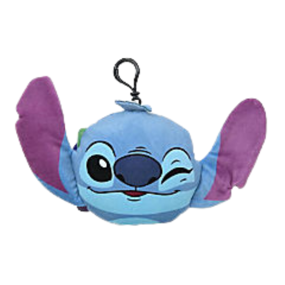 Disney Stitch 6″ Plush Head Zip Pouch by Farmacias Savia