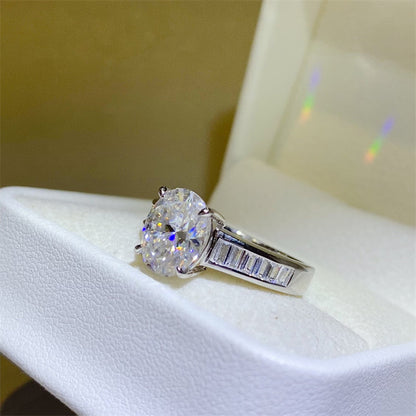 3 Carat Oval-Cut Sparkala™ Pure Sterling Silver Ring by Sparkala