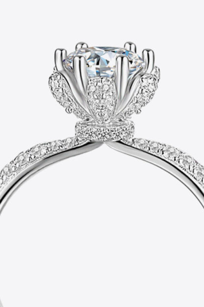 1 Carat Round Brilliant Round Cut Sparkala™ 6-Prong Ring (Platinum Over Pure Sterling Silver) by Sparkala