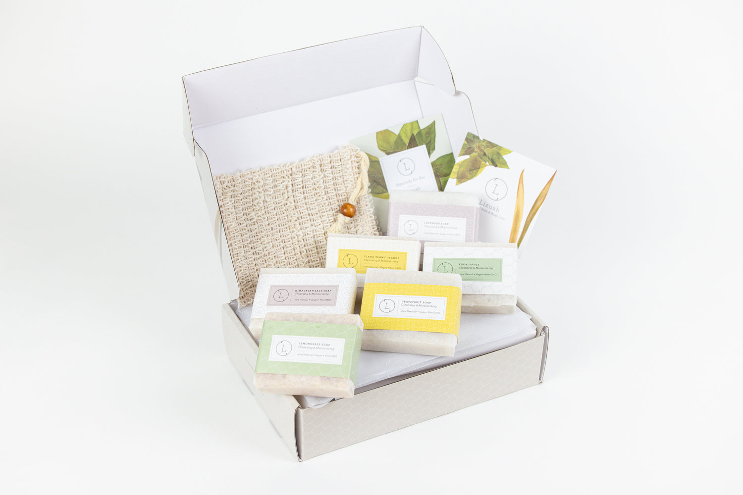 Set of 6 Handmade cold process ,Natural Soap Bars in gift Set box by Lizush