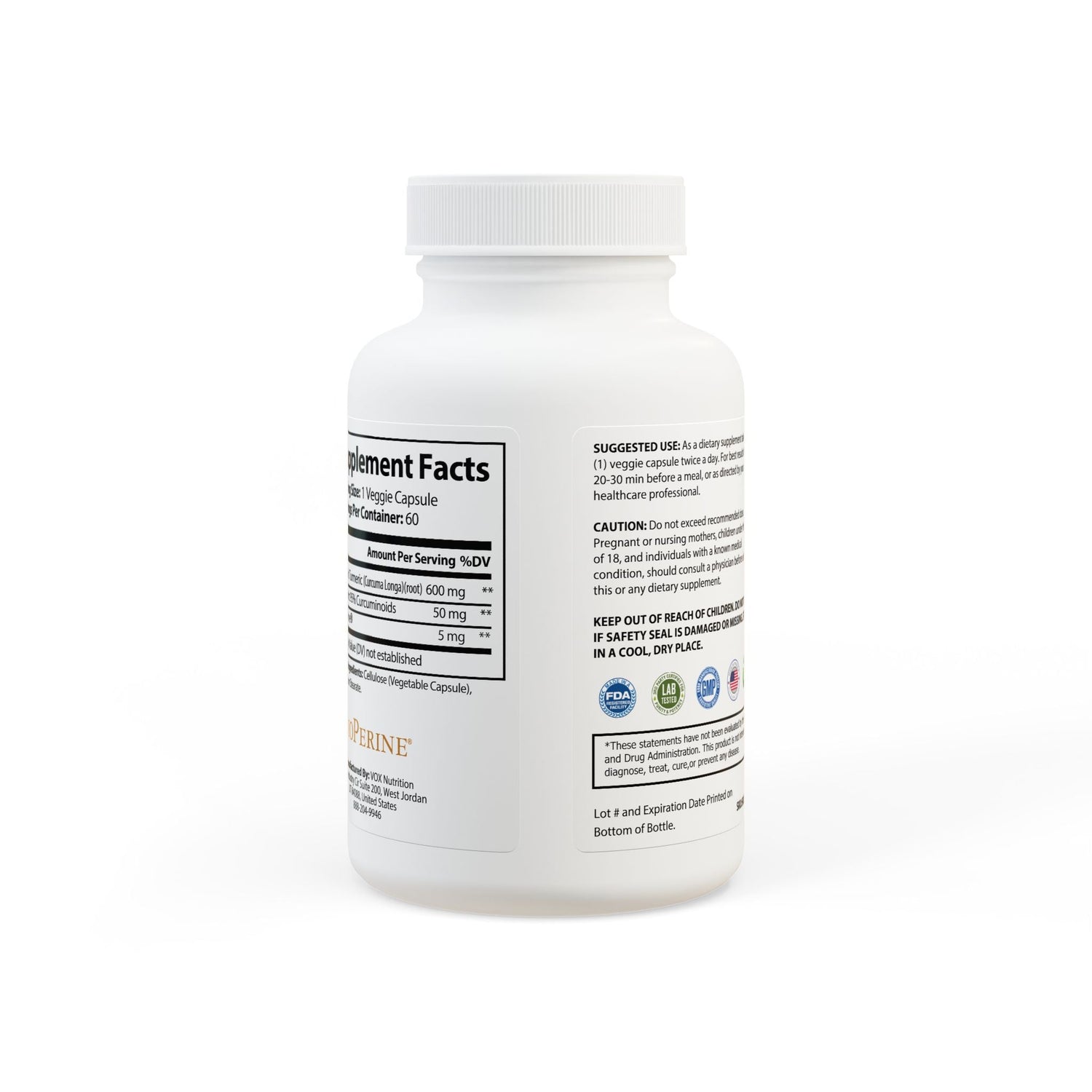PureCur Turmeric with Black Pepper Fruit Extract Supplement (60 Capsules) by Spee24, LLC