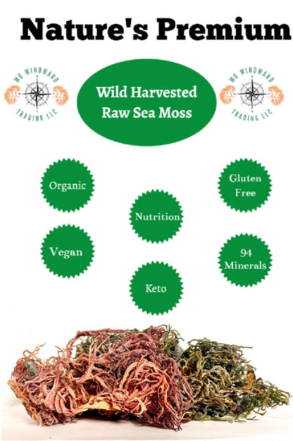 Pure Certified Wild Harvested Full Spectrum Organic Raw Sea Moss by Seamoss Global