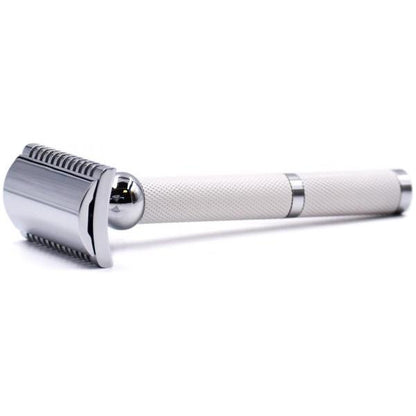 Parker 70C White and Chrome Open Comb Safety Razor by Pasteur Pharmacy