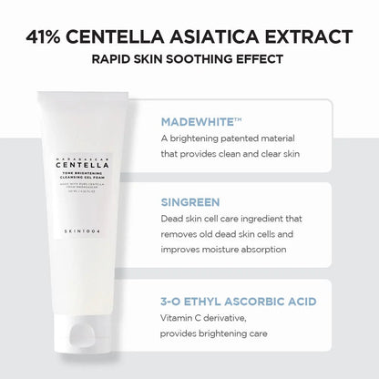 Madagascar Centella Tone Brightening Cleansing Gel Foam, 125Ml by Korean Skin Care
