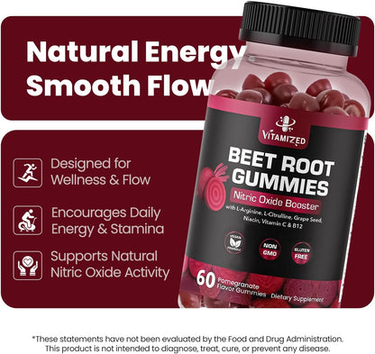 VITAMIZED Beetroot Gummies - Nitric Oxide Supplement by The VITAMIZED Shop