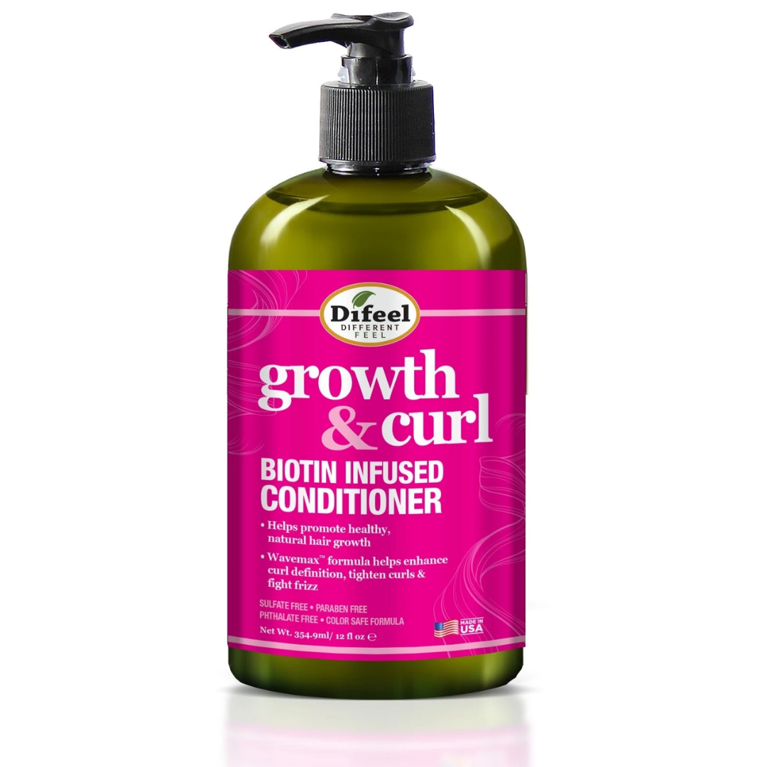 Difeel Growth &amp; Curl Biotin Infused Conditioner Sulfate-Free (12oz) by Farmacias Savia