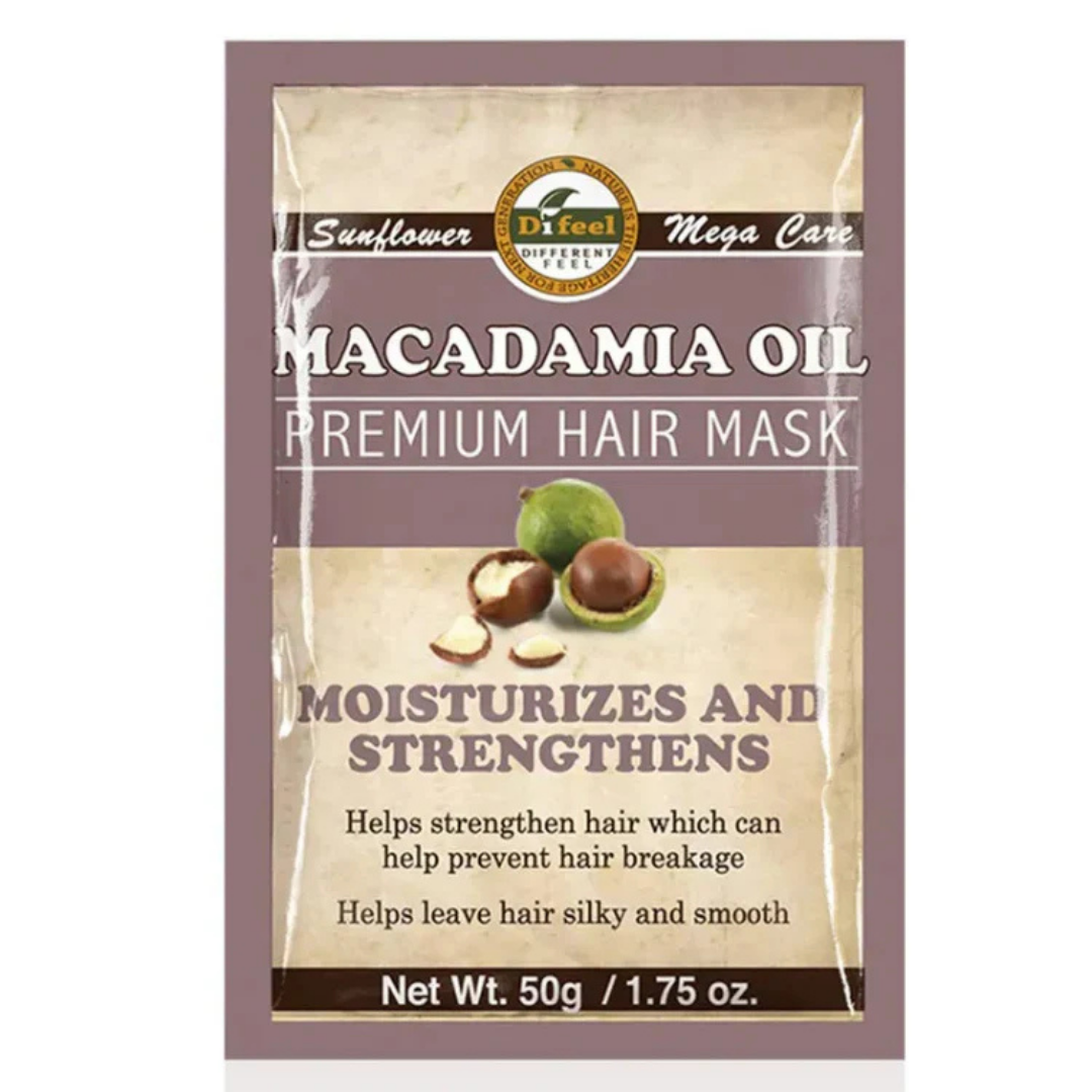 Difeel Macadamia Oil Premium Hair Mask (1.75oz) by Farmacias Savia