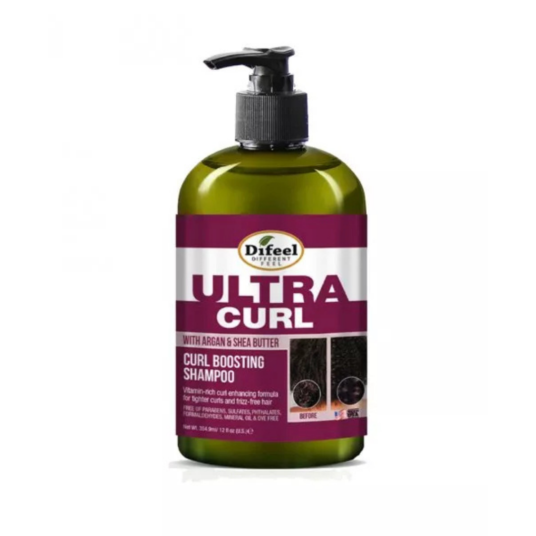 Difeel Ultra Curl Curl Boosting Shampoo Argan &amp; Shea Butter (12oz) by Farmacias Savia