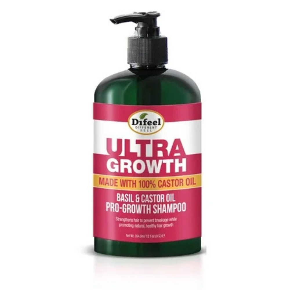 Difeel Ultra Growth Basic &amp; Castor Oil Pro Growth Shampoo (12 oz) by Farmacias Savia